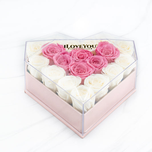 Pink "Love" Box - Pink and White