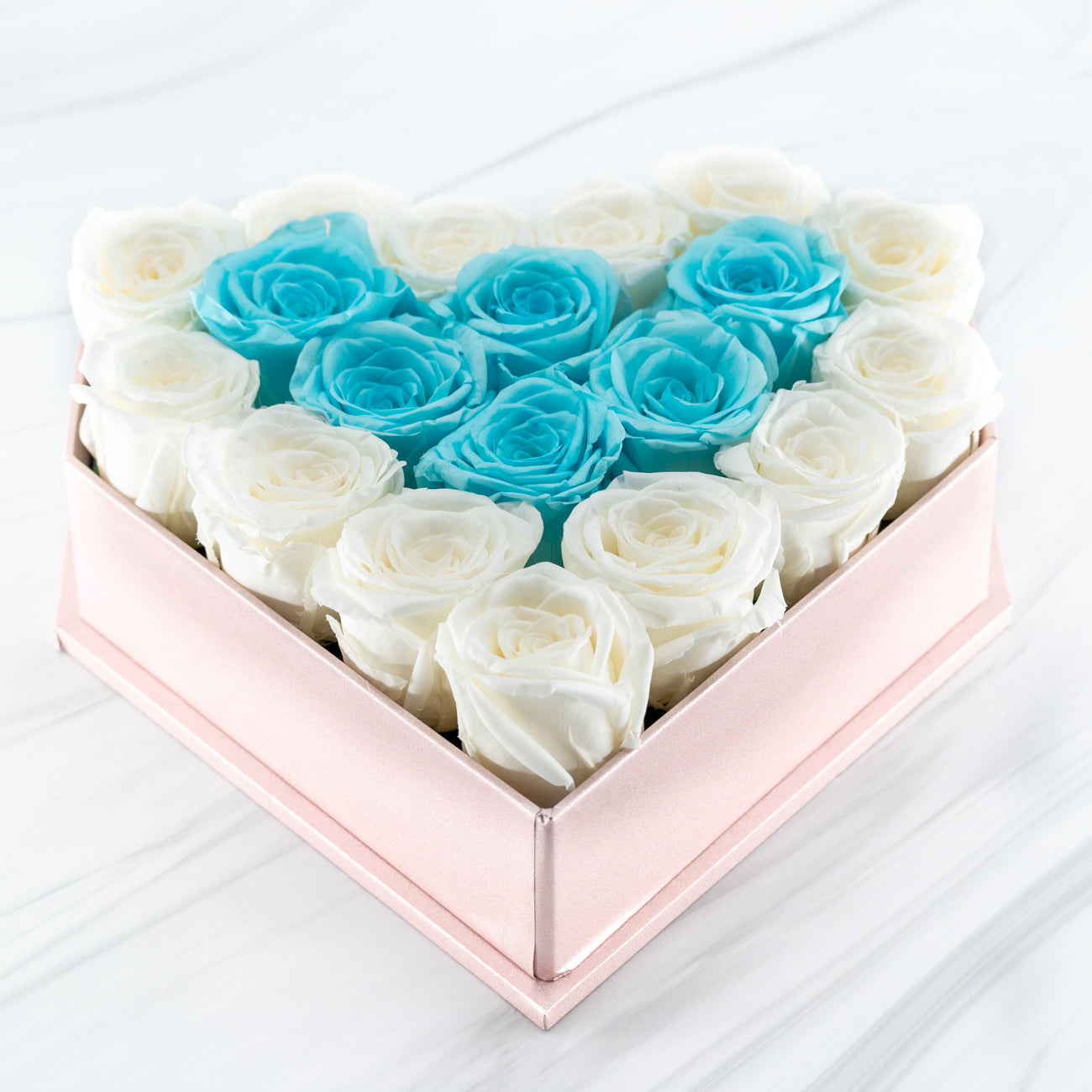 Pink "Love" Box - Tiffany Blue and White