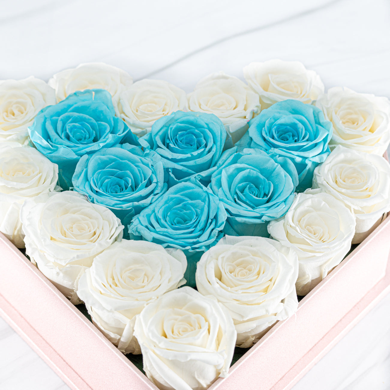 Pink "Love" Box - Tiffany Blue and White