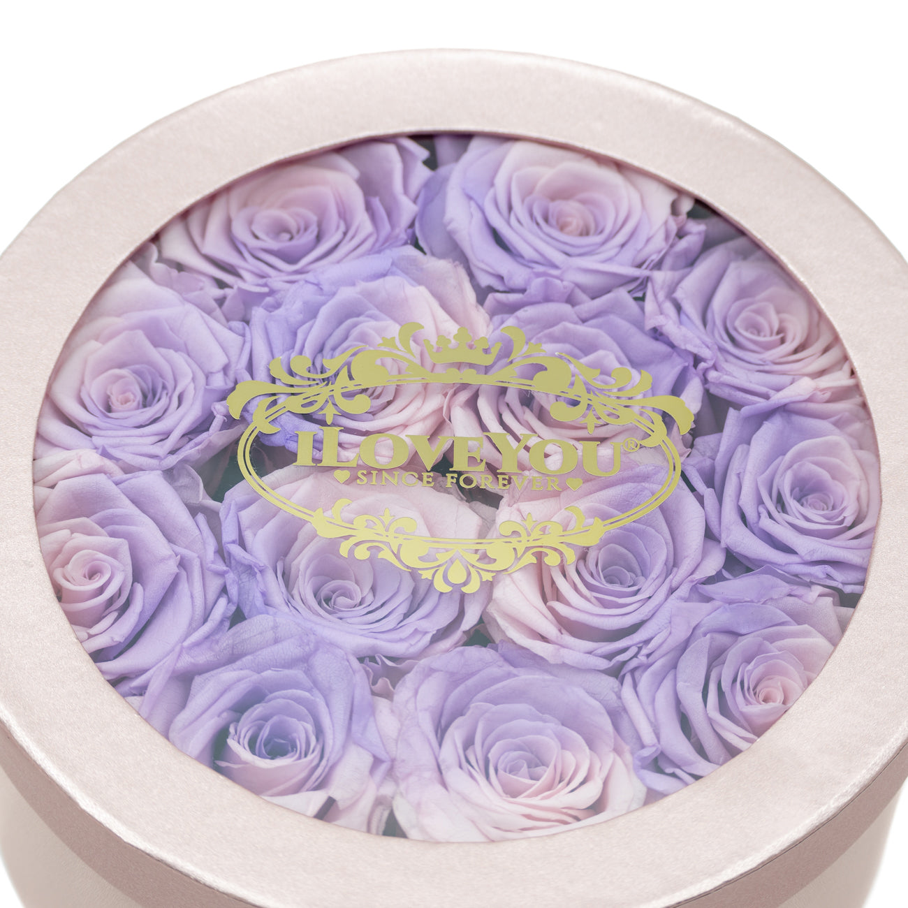 Pink Sparkling Medium Round Shadow Box - Pink and Lavender