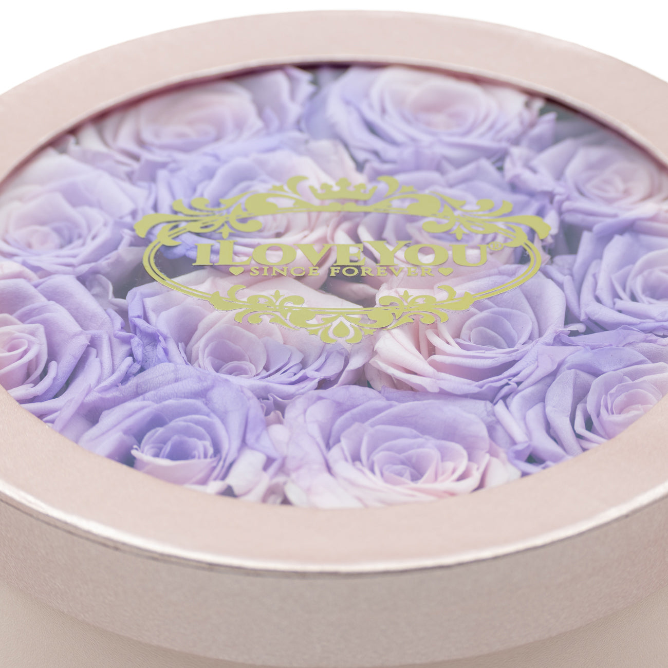 Pink Sparkling Medium Round Shadow Box - Pink and Lavender