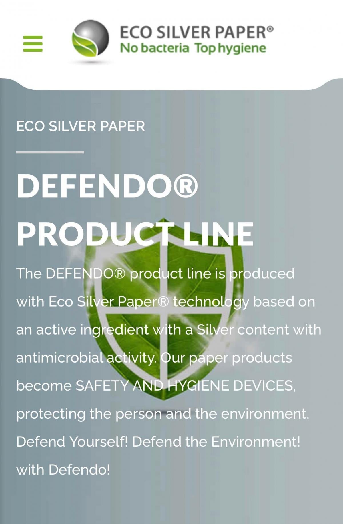 Defendo™ - (意大利製造)Eco Silver Paper (銀離子)多用途卷裝床墊紙 (2卷優惠裝）